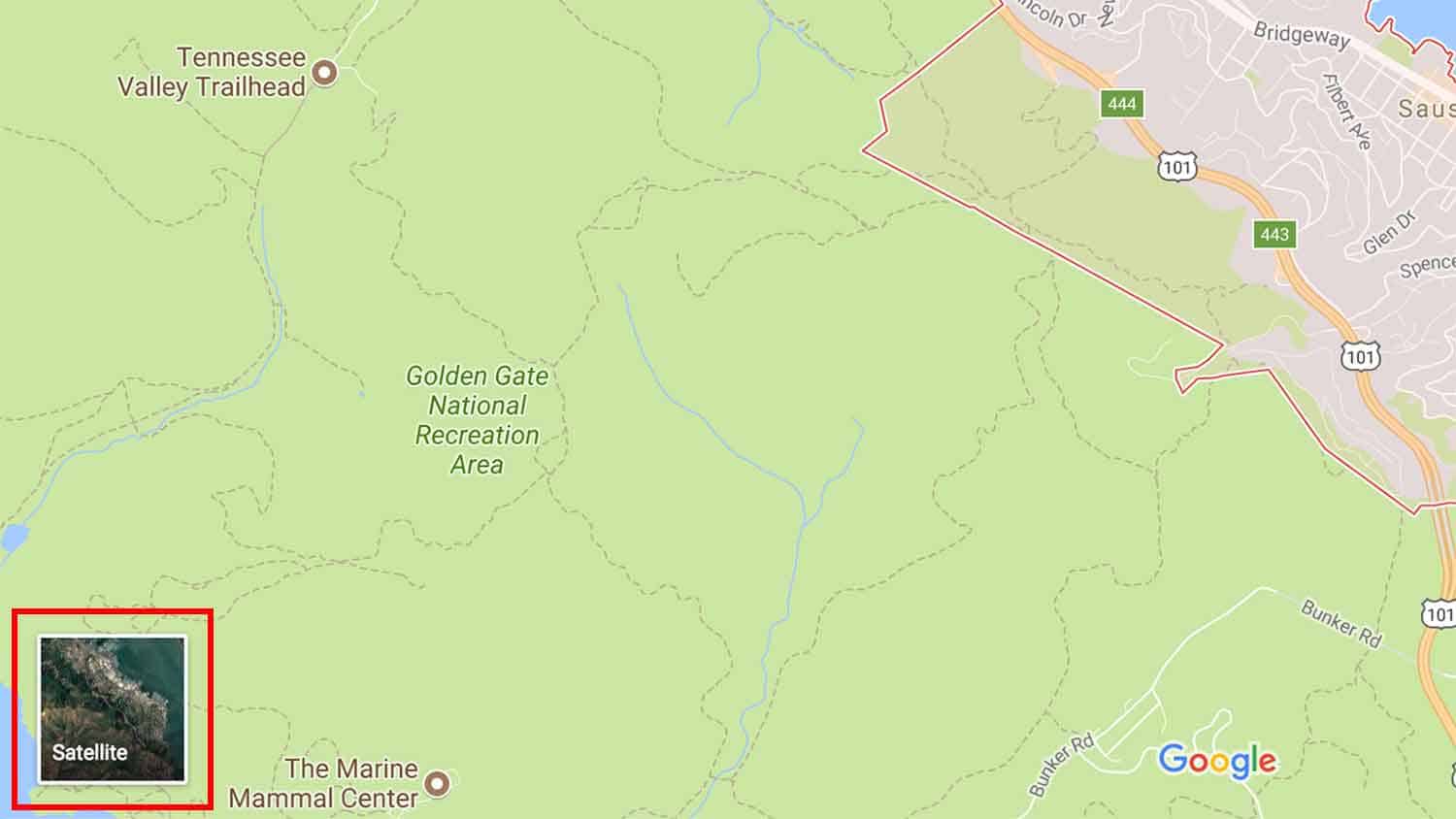 Google Maps Satellite View