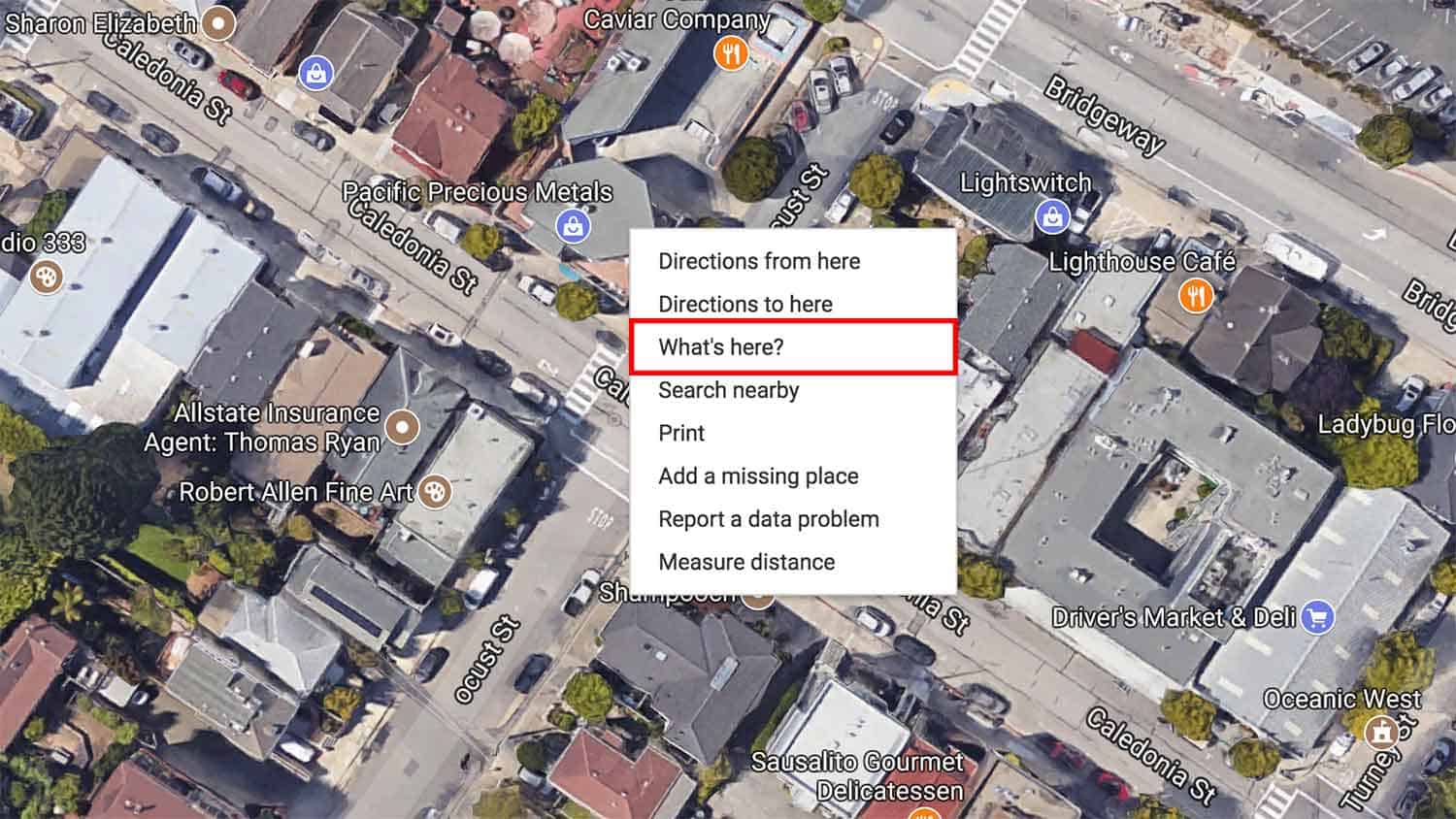 What's Here on Google Maps